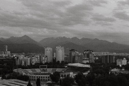 Stadium and Tien Shan - Almaty - June 2023 - Contax G1 - 45mm f2 - Neopan SS.jpeg