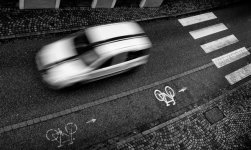 white stripes, black stripe, a car and two bicycles.jpg