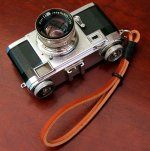 Contax IIa with Gordy's strap.jpg