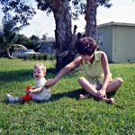 Donny & Louise in yard 1968-69 #4.jpg